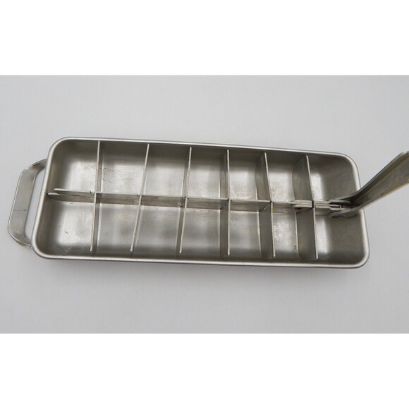 Frigidaire Single Ice Cube Tray 1950's Quickube Quick Release Aluminum Vintage - Picture 7 of 13